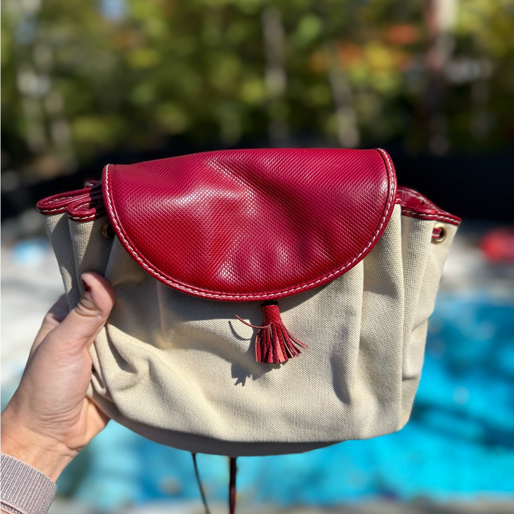 Bottega Veneta Rare Vintage Crossbody Red Leather Bag